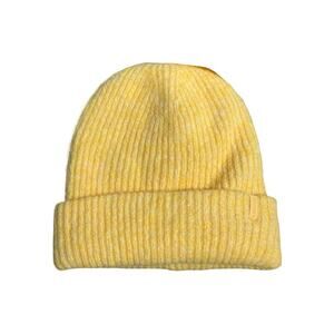NEW Ripcurl Classic Surf Tall Women's Yellow Wool Rib Knit Bonnet Beanie OS